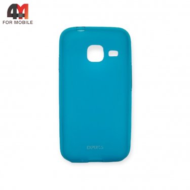 Чехол для Samsung J1 Mini/J105 силиконовый, матовый, голубого цвета
