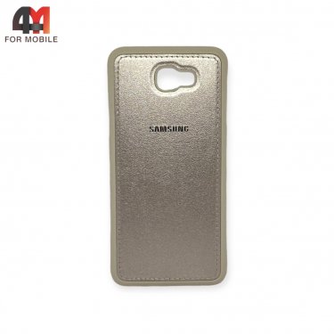 Чехол для Samsung J5 Prime/G570 силиконовый под кожу, золотого цвета