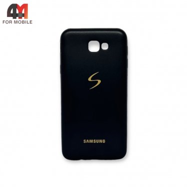 Чехол для Samsung J5 Prime/G570 силиконовый с логотипом, черного цвета