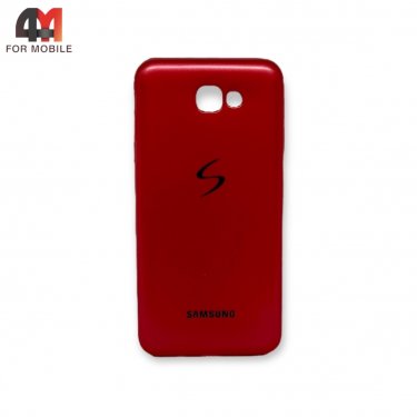 Чехол для Samsung J5 Prime/G570 силиконовый с логотипом, красного цвета