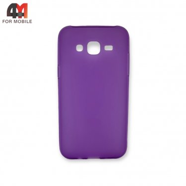 Чехол для Samsung J5/J500/J5 2015 силиконовый, матовый, фиолетового цвета