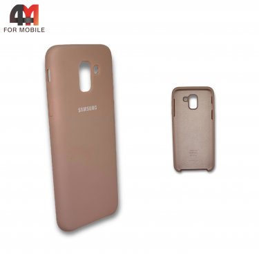Чехол для Samsung J6 2018/J600 силиконовый, Silicone Case, пудрового цвета