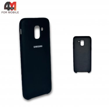 Чехол для Samsung J6 2018/J600 силиконовый, Silicone Case, черного цвета