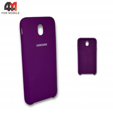 Чехол для Samsung J7 2017/J7 Pro/J730 силиконовый, Silicone Case, фиолетового цвета