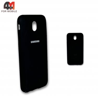 Чехол для Samsung J7 2017/J7 Pro/J730 силиконовый, Silicone Case, черного цвета