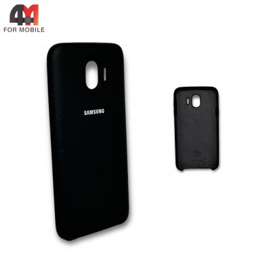 Чехол для Samsung J4 2018/J400 силиконовый, Silicone Case, черного цвета