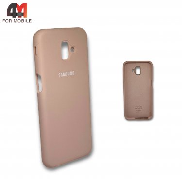 Чехол для Samsung J6 Plus 2018/J610 силиконовый, Silicone Case, пудрового цвета