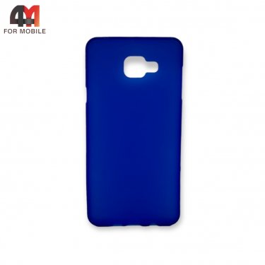 Чехол для Samsung A7 2016/А710 силиконовый, матовый, синего цвета