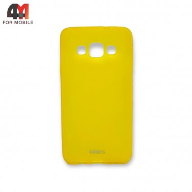 Чехол для Samsung A3 2015/A300 силиконовый, матовый, желтого цвета