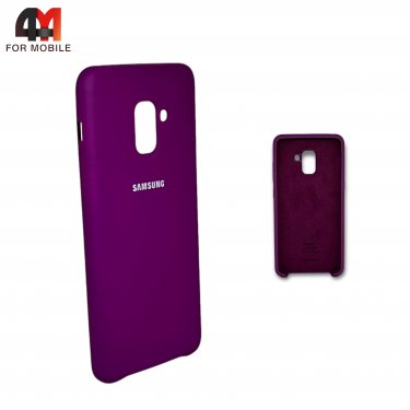 Чехол для Samsung A8 Plus 2018/A730 силиконовый, Silicone Case, фиолетового цвета