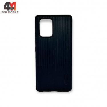 Чехол для Samsung S10 Lite/A91/M80s силиконовый, ребристый, черного цвета, Cherry