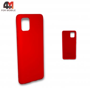 Чехол для Samsung A81/M60s/Note 10 Lite силиконовый, Silicone Case, красного цвета