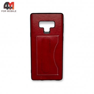 Чехол для Samsung Note 9 силиконовый с подставкой, красного цвета, Kanjian