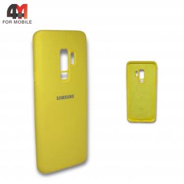 Чехол для Samsung S9 Plus силиконовый, Silicone Case, желтого цвета