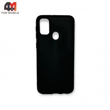 Чехол для Samsung M21/M30S силиконовый, матовый, черного цвета