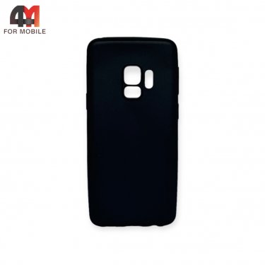Чехол для Samsung S9 силиконовый, матовый, черного цвета, Case