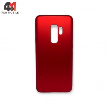 Чехол для Samsung S9 Plus пластиковый, матовый, красного цвета, Case