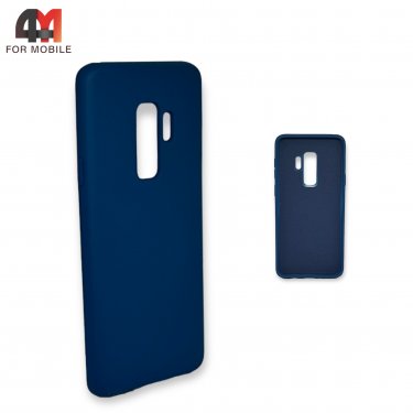 Чехол для Samsung S9 Plus силиконовый, Silicone Case, темно-синего цвета