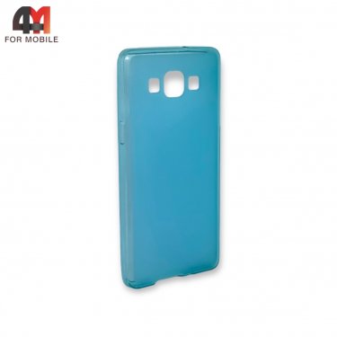 Чехол для Samsung A5 2015/A500 силиконовый, матовый, голубого цвета