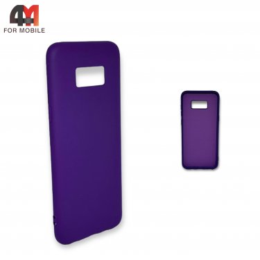 Чехол для Samsung S8 Plus силиконовый, Silicone Case, фиолетового цвета