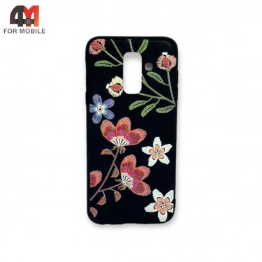 Чехол для Samsung A6 Plus 2018/J8 2018 силиконовый с рисунком, цветы