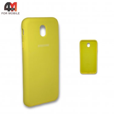 Чехол для Samsung J7 2017/J7 Pro/J730 силиконовый, Silicone Case, желтого цвета