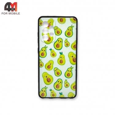 Чехол для Samsung A52/A52s силиконовый с рисунком, авокадо