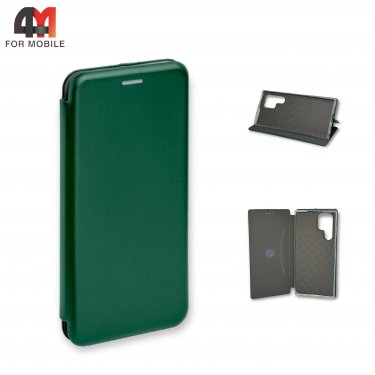 Чехол-книга для Samsung S22 Ultra зеленого цвета