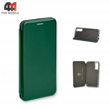 Чехол-книга для Samsung S21/S30 зеленого цвета