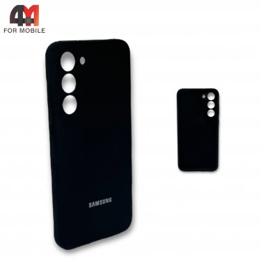Чехол для Samsung S23 силиконовый, Silicone Case Premium copy, черного цвета