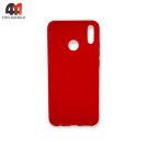 Чехол для Huawei Y9 2019 силиконовый, матовый, красного цвета