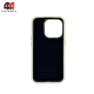 Чехол для Iphone 15 Pro Max Leather Case, Labubu, бежевого цвета