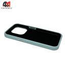Чехол для Iphone 15 Pro Max Leather Case, Labubu, голубого цвета