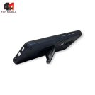 Чехол для Xiaomi Redmi Note 9/Redmi 10X пластиковый, противоударный с подставкой, синего цвета