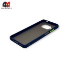 Чехол для Xiaomi Mi 10T Lite пластиковый с усиленной рамкой, синего цвета
