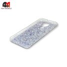 Чехол для Xiaomi Redmi Note 9/Redmi 10X силиконовый, глиттер, фиолетового цвета