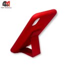 Чехол Iphone XR силиконовый с магнитной подставкой, красного цвета