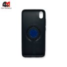 Чехол для Xiaomi Redmi 7A силиконовый с кольцом, черного цвета, iFace