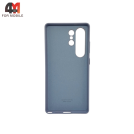 Чехол для Samsung S25 Ultra Leather Case, серо-голубого цвета