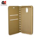 Чехол-книга для Nokia 3 2018/3.1 2018 золотого цвета, New Case