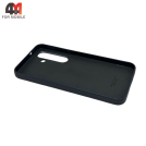 Чехол для Samsung S25 Leather Case, темно-синего цвета