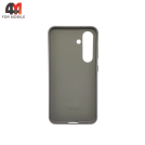 Чехол для Samsung S25 Leather Case, серого цвета