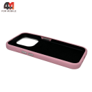 Чехол для Iphone 15 Pro Leather Case, Labubu, розового цвета