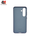 Чехол для Samsung S25 Leather Case, серо-голубого цвета