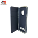 Чехол-книга для Samsung S9 clear view cover, синего цвета
