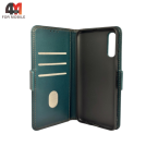 Чехол-книга для Samsung A50/A30s/A50s шов, зеленого цвета, Case