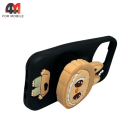 Чехол для Iphone 13 Pro/14 Pro/15 Pro Labubu Popsocket, черного цвета