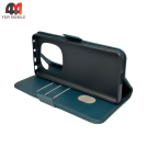 Чехол-книга для Xiaomi Redmi Note 14 Pro 4G шов, зеленого цвета, Case