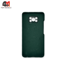 Чехол для Xiaomi Poco X3/X3 Pro Silicone Case, темно-зеленого цвета
