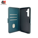 Чехол-книга для Samsung A55 5G шов, зеленого цвета, Case